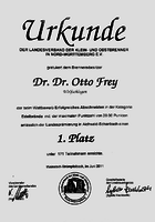 Urkunde 1. Platz